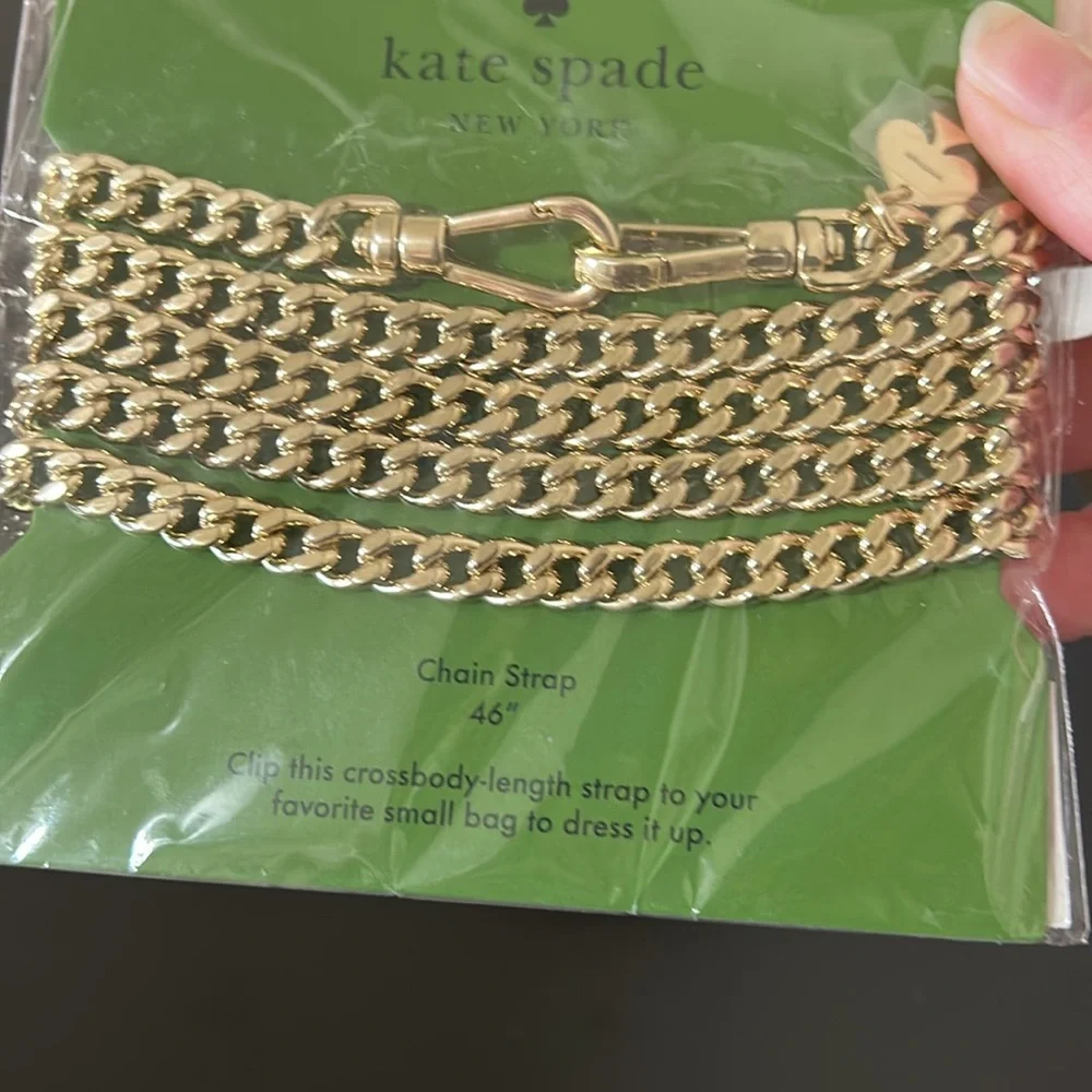 Kate Spade NWT Gold Metal Chain Replacement Crossbody Bag Strap Style KE652 - Picture 4 of 8